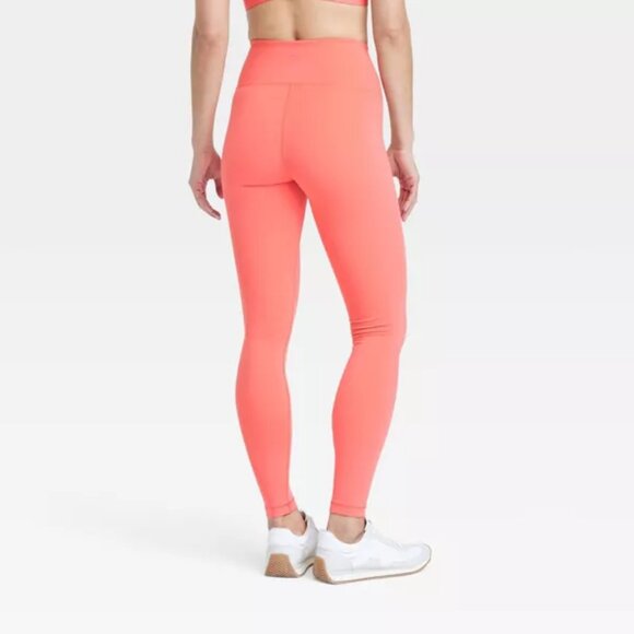 All In Motion Women's Small Coral Red Dynamic Flex High-Rise Leggings Workouts - Picture 2 of 11